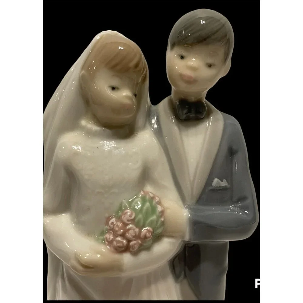 VTG Lladro Bride Groom Husband Wife Figurine 1992 Wedding Cake topper RETIRED